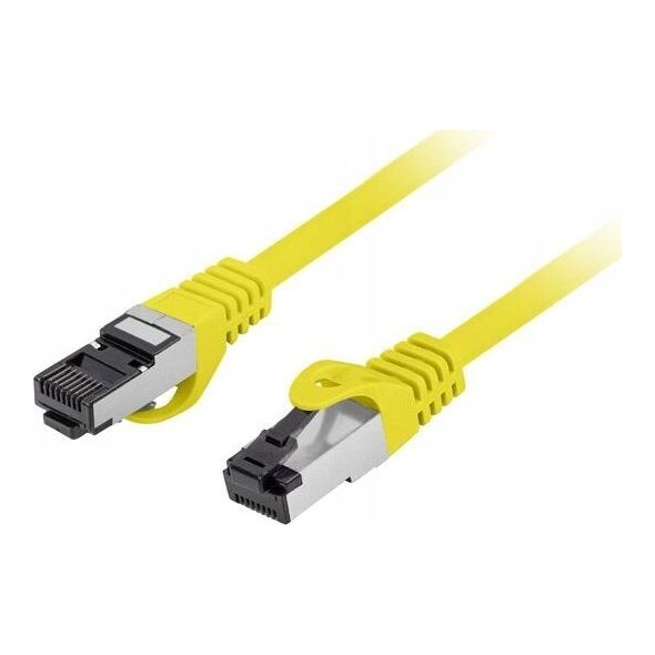 Lanberg Patchcord Lanberg S/FTP kat.8.1 0,5m LSZH CU fluke passed żółty