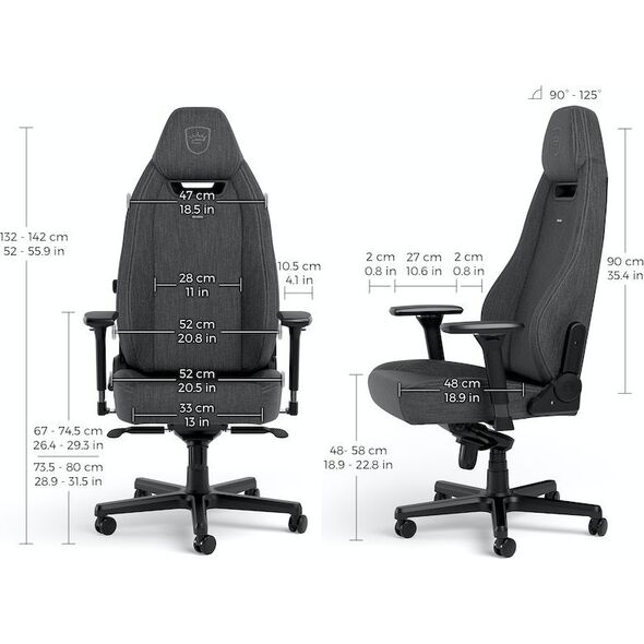 Noblechairs Fotel noblechairs LEGEND TX tkanina, grafitowy