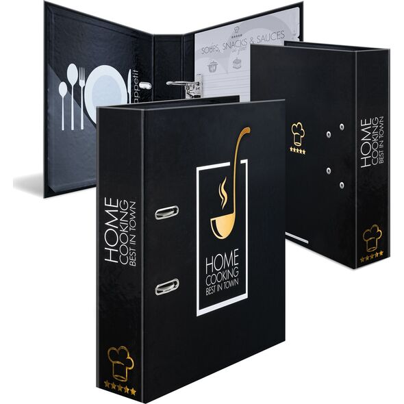 Herma Herma Recipe Folder  black Home Cooking DIN A4        19668