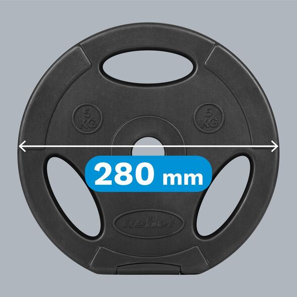 Rebel Zestaw obciążeń bitumicznych 4x5kg, otwór 31mm, talerz z uchwytami, REBEL ACTIVE