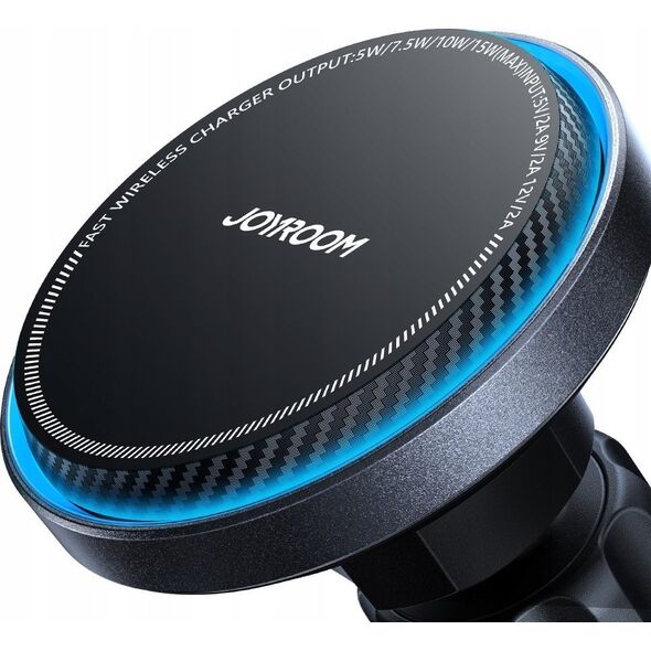 Joyroom Joyroom uchwyt samochodowy do telefonu z ładowarką indukcyjną (kompatybilną z MagSafe) z wentylatorem na kratkę nawiewu - czarny (JR-ZS387)