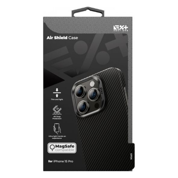 NEXT ONE NEXT ONE Etui AirShield MagSafe Carbon iPhone 15 Pro