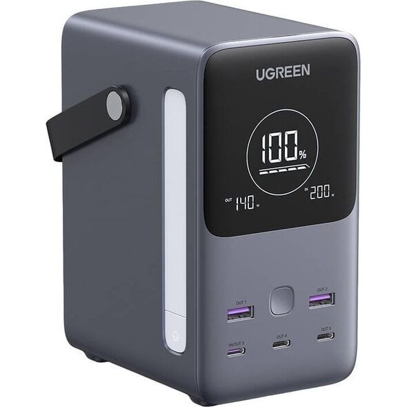 Ugreen Powerbank 48000mAh Ugreen PB770, 2x USB + 4x USB-C, 300W (szary)