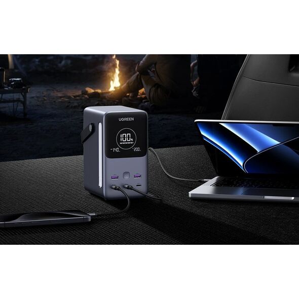 Ugreen Powerbank 48000mAh Ugreen PB770, 2x USB + 4x USB-C, 300W (szary)