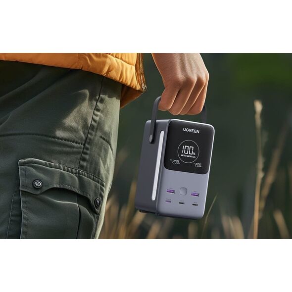 Ugreen Powerbank 48000mAh Ugreen PB770, 2x USB + 4x USB-C, 300W (szary)