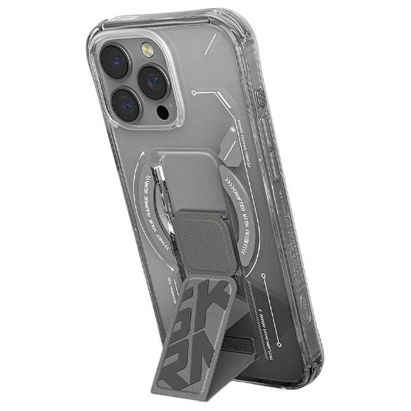 Skinarma etui Helio iPhone 16 Pro Max     6.9" Magnetic Charging + Grip Stand titanium