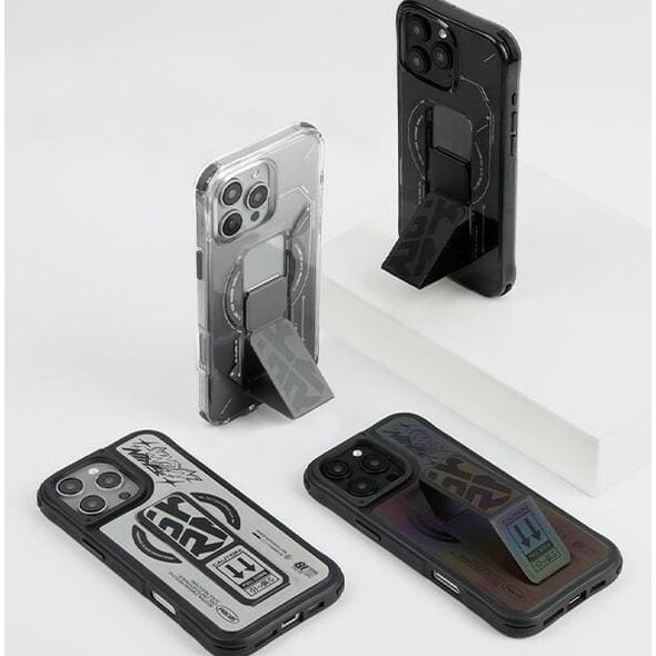Skinarma etui Helio iPhone 16 Pro Max     6.9" Magnetic Charging + Grip Stand titanium