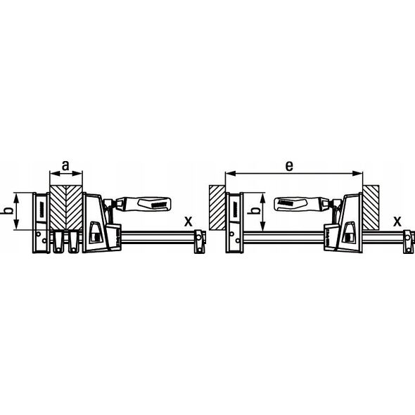 Bessey ÅCISK STOLARSKI POÅNOWYMIAROWY REGULOWANY 2000*95MM.