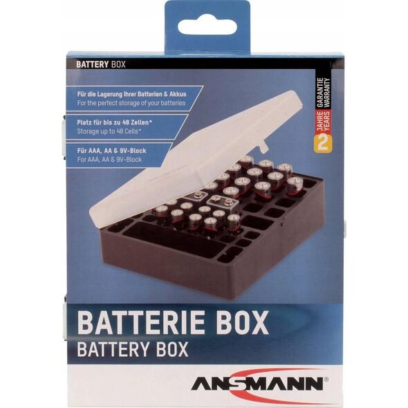 Ansmann ANSMANN 1900-0041 Storage box for up to 24x Mignon AA, 16x Micro AAA and 4x 9V E-Block