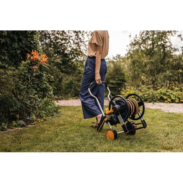 Fiskars Watering set: hose and trolley XL, all-in