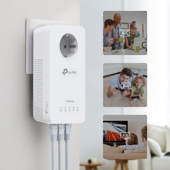 Adapter powerline TP-Link TP-Link TL-WPA1300P KIT(DE) KIT AV1300 Powerline 2er WLAN AC
