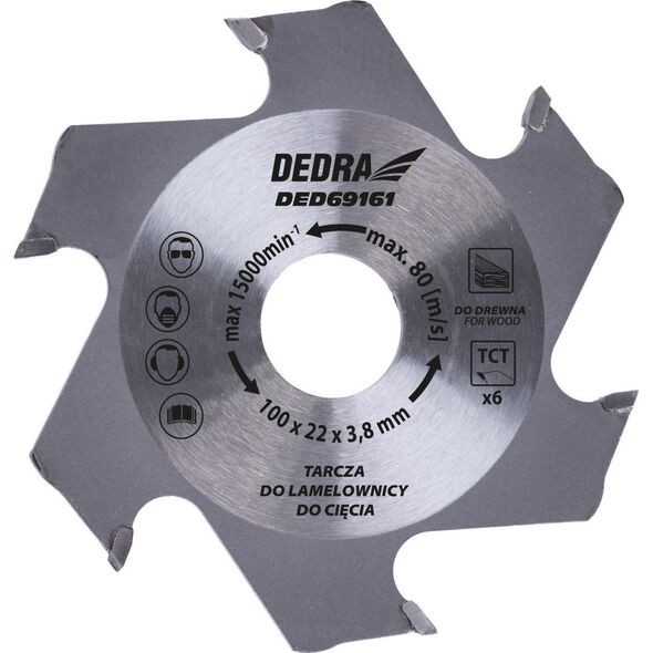 Dedra Tarcza do lamelownicy 100x22 mm, 6 zębów