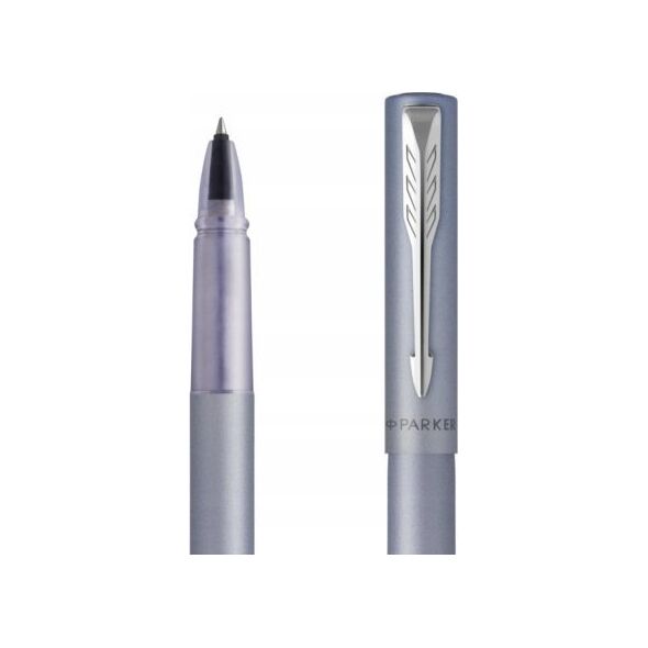 Parker Parker Vector XL Metallic Silver Blue C.C. Roller Ball F