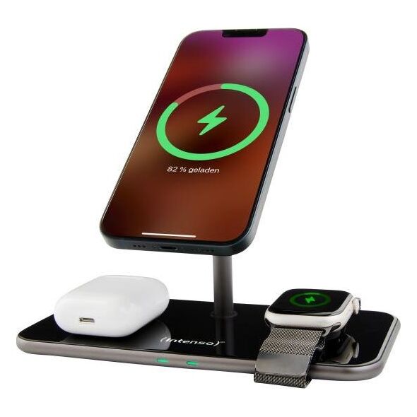 Ładowarka Intenso Intenso 3in1 Magnetic Wireless Charger MB13 black