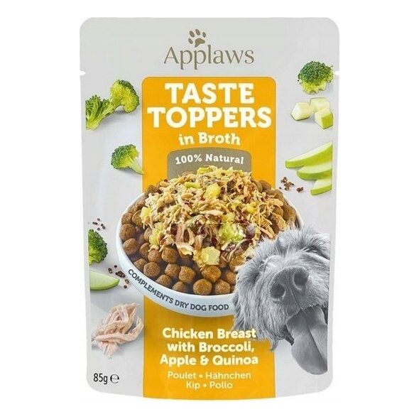 Applaws Applaws Taste Toppers Saszetka dla psa - kurczak, brokuł, jabłko i ryż w sosie 85g