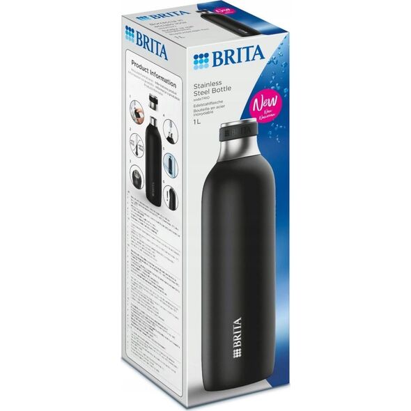 Brita Brita sodaTRIO Stainless Steel Bootle black big
