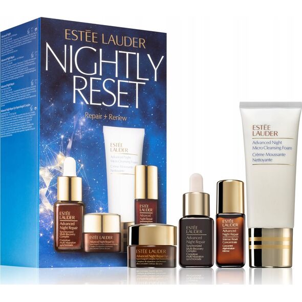 Estee Lauder Powerful NightTime Renewal Set Estee Lauder: Advanced Night Repair - Eye Supercharged Complex, Vitamin E, Anti-Dark Spots, Night, Eye Cream, 5 ml *Miniature + Advanced Night Repair - Intense Reset, Hyaluronic Acid, Rescues & Resets, Concentr