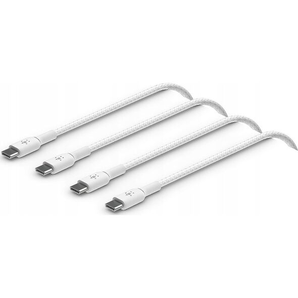 Kabel USB Belkin 1x2 Belkin braided PVC Cable 2m USB-C/USB-C wh.  CAB004bt2MWH2PK