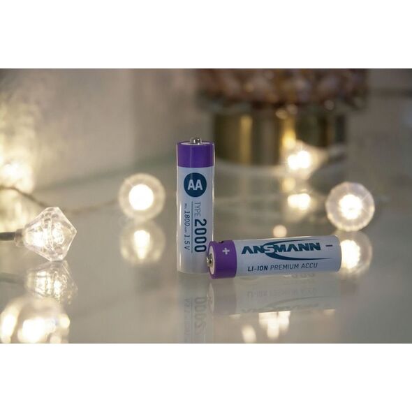 Ansmann ANSMANN 1312-0036 Li-Ion rechargeable batteries Mignon AA type 2000 (min. 1800 mAh) 4-pack box