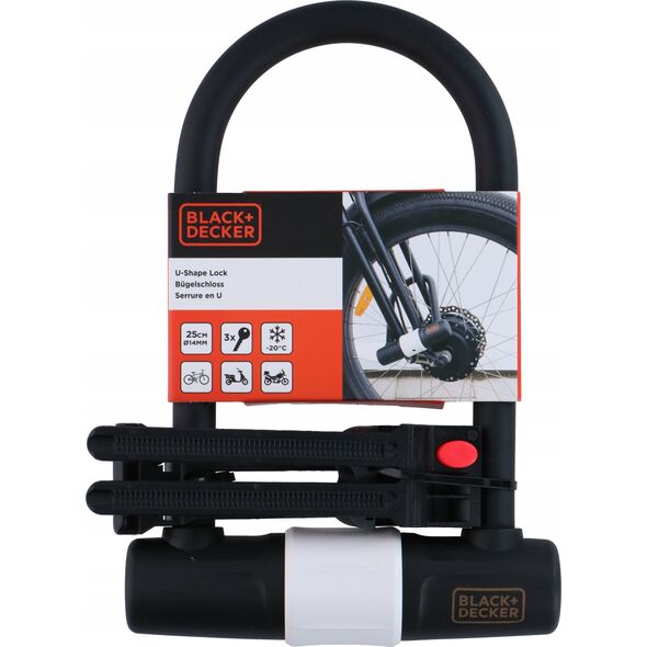 Black+Decker ZAPIĘCIĘCIE ROWEROWE U-LOCK 140X250mm BLACK+DECKER