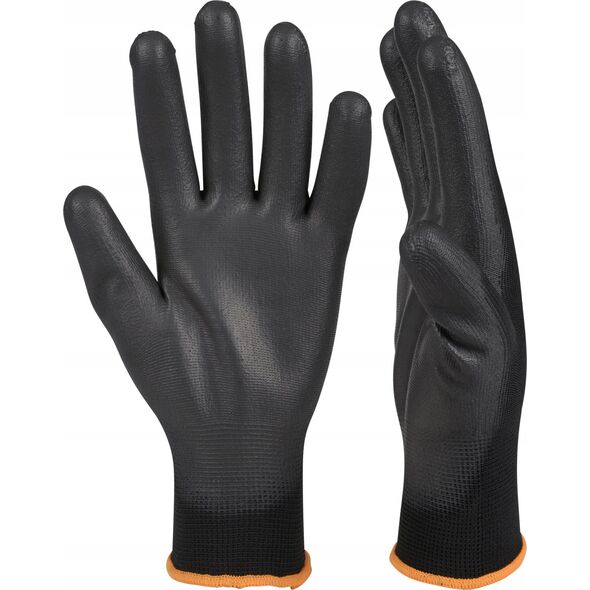 OX-ON handske Black Flex - Finger Coated, str. 9