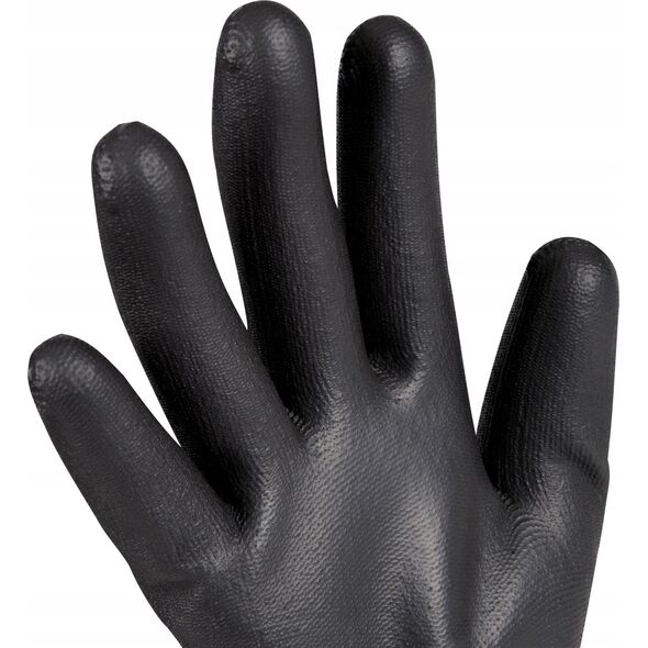 OX-ON handske Black Flex - Finger Coated, str. 9