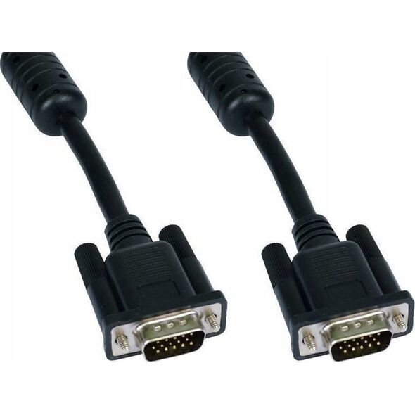 Kabel Cables Direct 1m SVGA kabel VGA VGA (D-Sub) Czarny, Srebrny