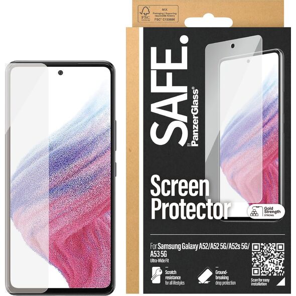 PanzerGlass SAFE by PanzerGlass Sam A52 / A52 5G / A52s 5G / A53 5G Screen Protection Ultra-Wide Fit SAFE95057