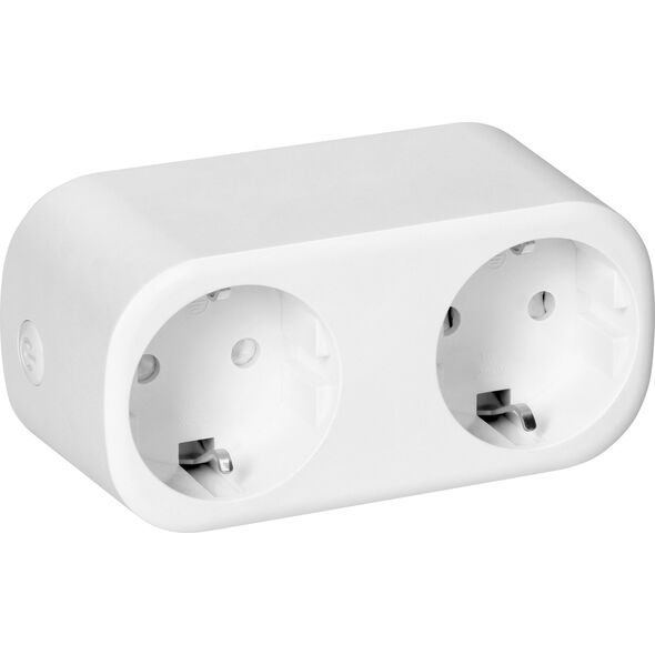 Orno Rozgałęźnik bezprzewodowy podwójny Tuya Smart Wi-Fi, Schuko, białe