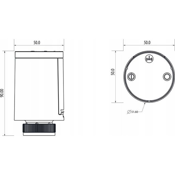 Salus Salus elektroniczna grzejnikowa głowica termostatyczna TRV10RFM, M30x1,5 mm, bateryjna