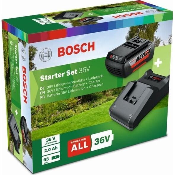 Bosch Bosch starter set 36V (GBA 36V 2.0Ah + AL 36V-20), charger (black, 36V POWER FOR ALL, battery + charger)
