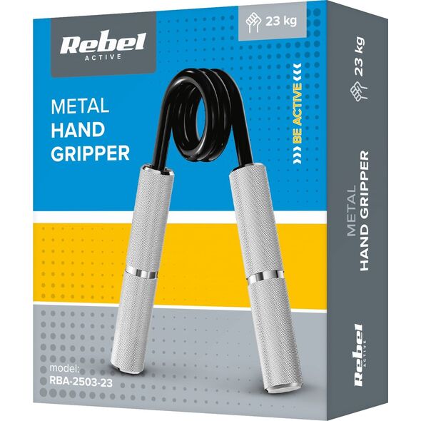 Rebel Ściskacz do ćwiczenia rąk, metalowy 23kg, REBEL ACTIVE
