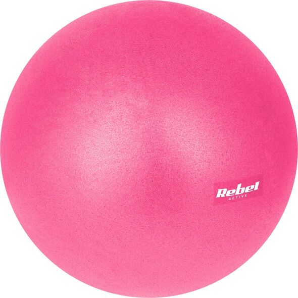 Rebel Mini piłka gimnastyczna do pilates rehabilitacyjna 25cm z pompką ręczną, kolor różowy, REBEL ACTIVE