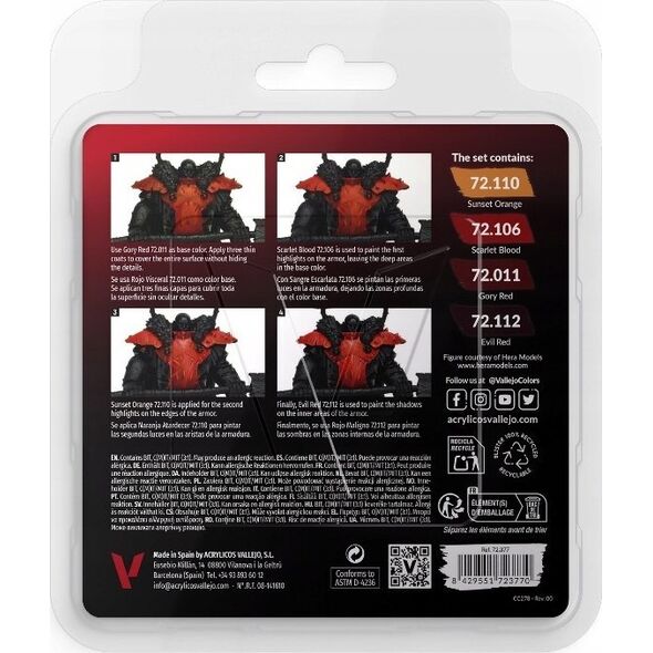 Vallejo Vallejo: 72.377 - Game Color - Red Color Set 4 x (18 ml)