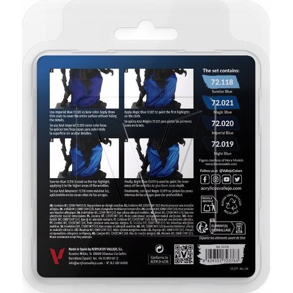 Vallejo Vallejo: 72.376 - Game Color - Blue Color Set 4 x (18 ml)