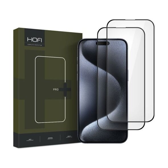 Hofi SZKŁO HARTOWANE HOFI GLASS PRO+ 2-PACK IPHONE 16 BLACK