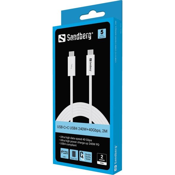 Kabel USB Sandberg USB-CC USB4 240W+40Gbps,