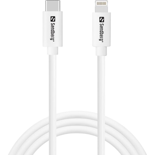 Ładowarka Sandberg USB-C AC Charger +Lightning 1M