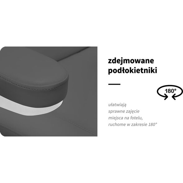 Activeshop Elektryczny fotel kosmetyczny SILLON CLASSIC 3 silniki szary