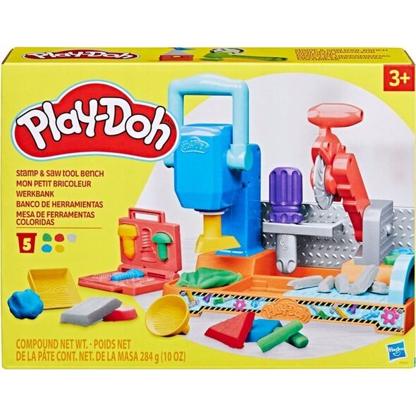 Play-Doh PLAY-DOH playset Stamp n saw tool bench