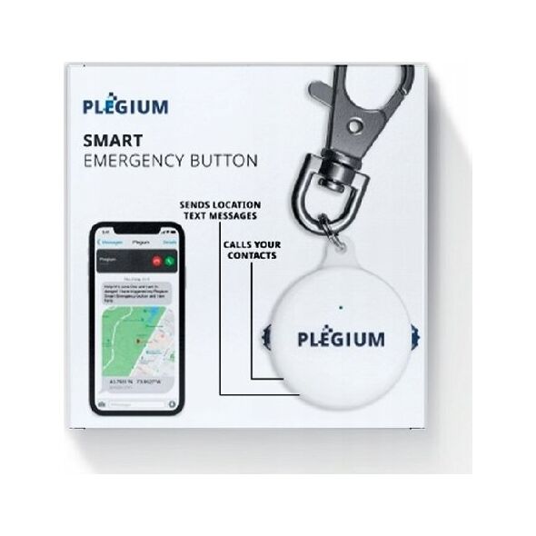 Plegium Smart Emergency Button Wearable – smart personal alarm, white