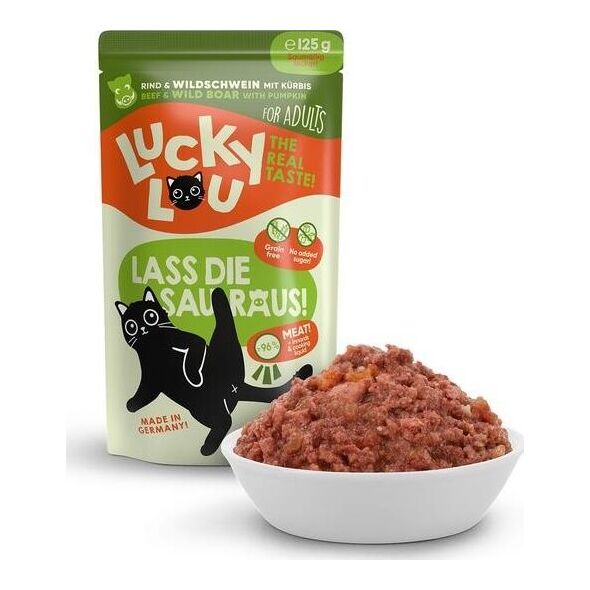 MARTYPET Lucky Lou Mokra Karma Dla Kota Wołowina Dzik 125g