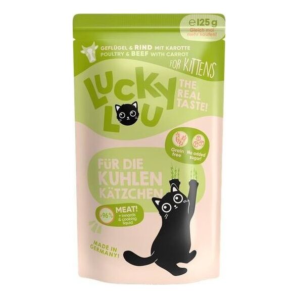 Happy Cat Lucky Lou Karma Dla Kociąt Drób Wołowina 125g