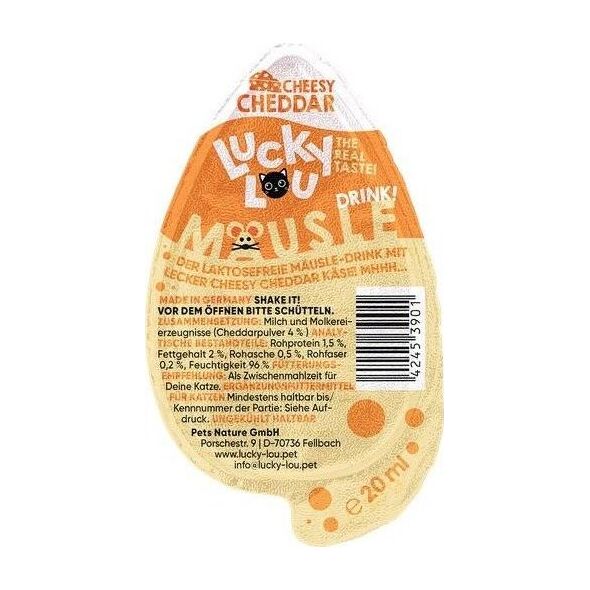 Brit Lucky Lou Drink-Snack Przysmak Dla Kota Cheddar 20ml