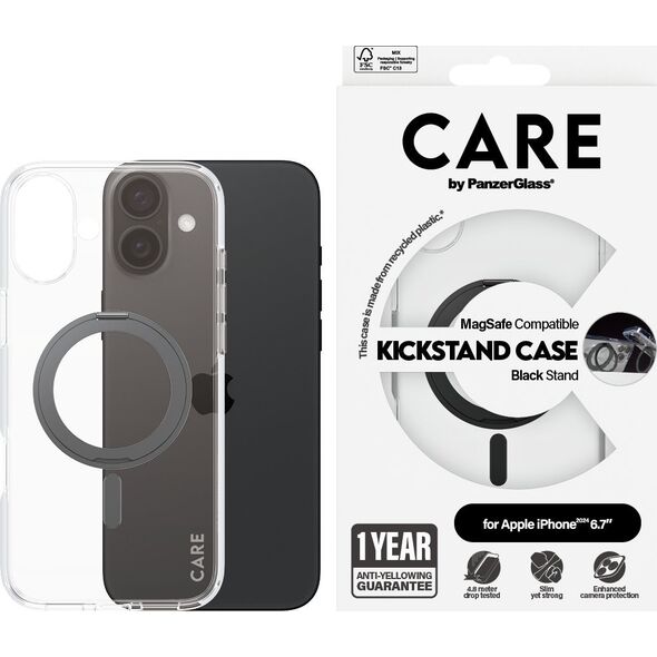 PanzerGlass CARE Case Feature Black Kickstand  MagSAFE  iPhone 24 6.7"