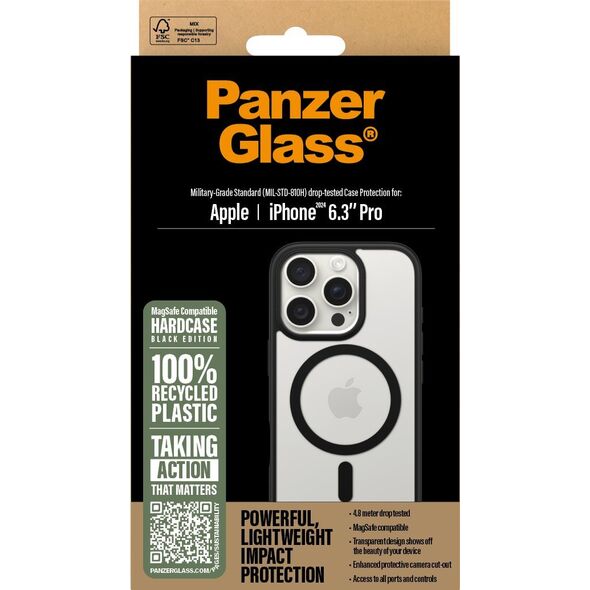 PanzerGlass PanzerGlass HardCase Black MagSAFE  iPhone '24 6.3" Pro