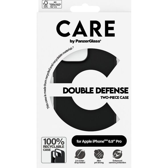 PanzerGlass CARE Case Feature Double Defence Black iPhone 24 6.9" Pro
