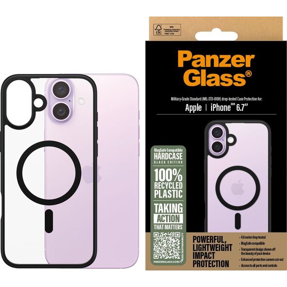 PanzerGlass PanzerGlass HardCase Black MagSAFE  iPhone '24 6.7"
