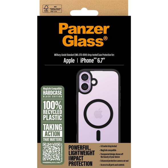 PanzerGlass PanzerGlass HardCase Black MagSAFE  iPhone '24 6.7"