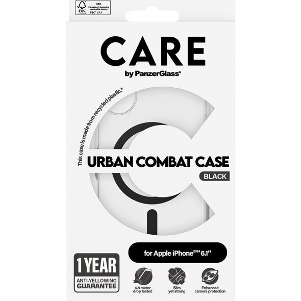 PanzerGlass CARE Case Flagship Black MagSAFE  iPhone 24 6.1"